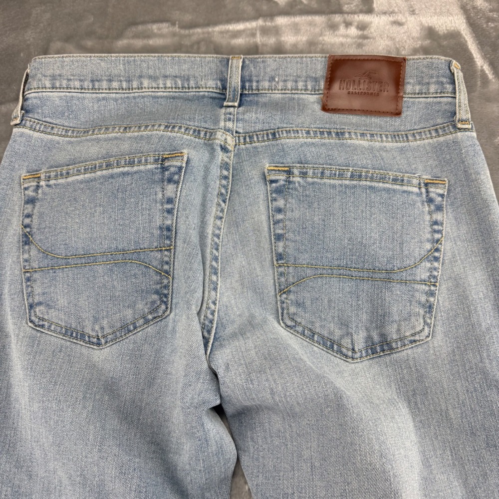 Hollister Skinny Fit Epic Flex Light Wash Denim Jeans Mens 32x31 Back To‎ School - Picture 4 of 16